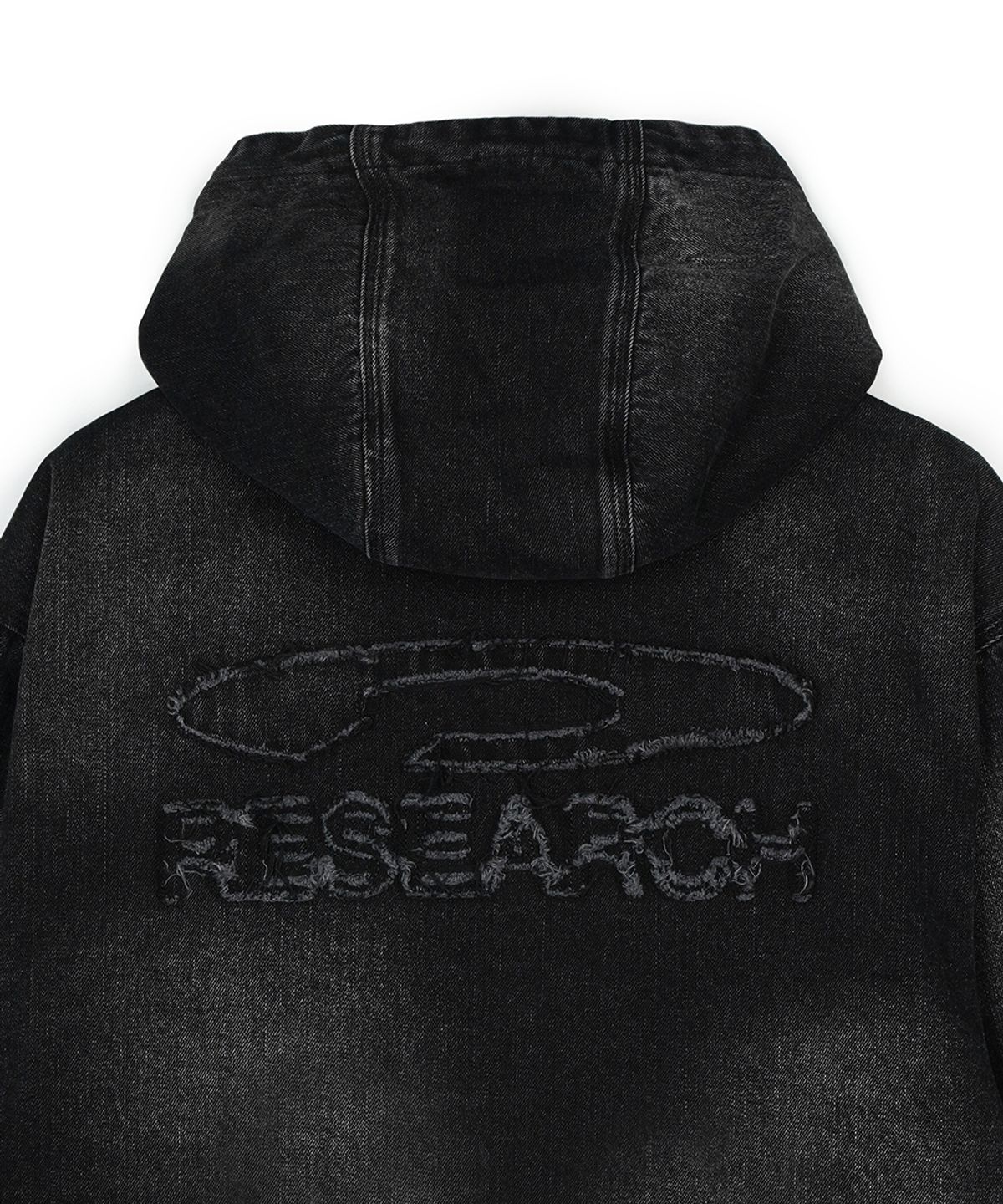 에프디알(FDR) Heavy Denim Work Hood Quilting Jacket Black