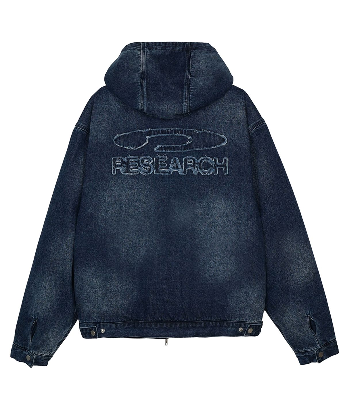 에프디알(FDR) Heavy Denim Work Hood Quilting Jacket Blue