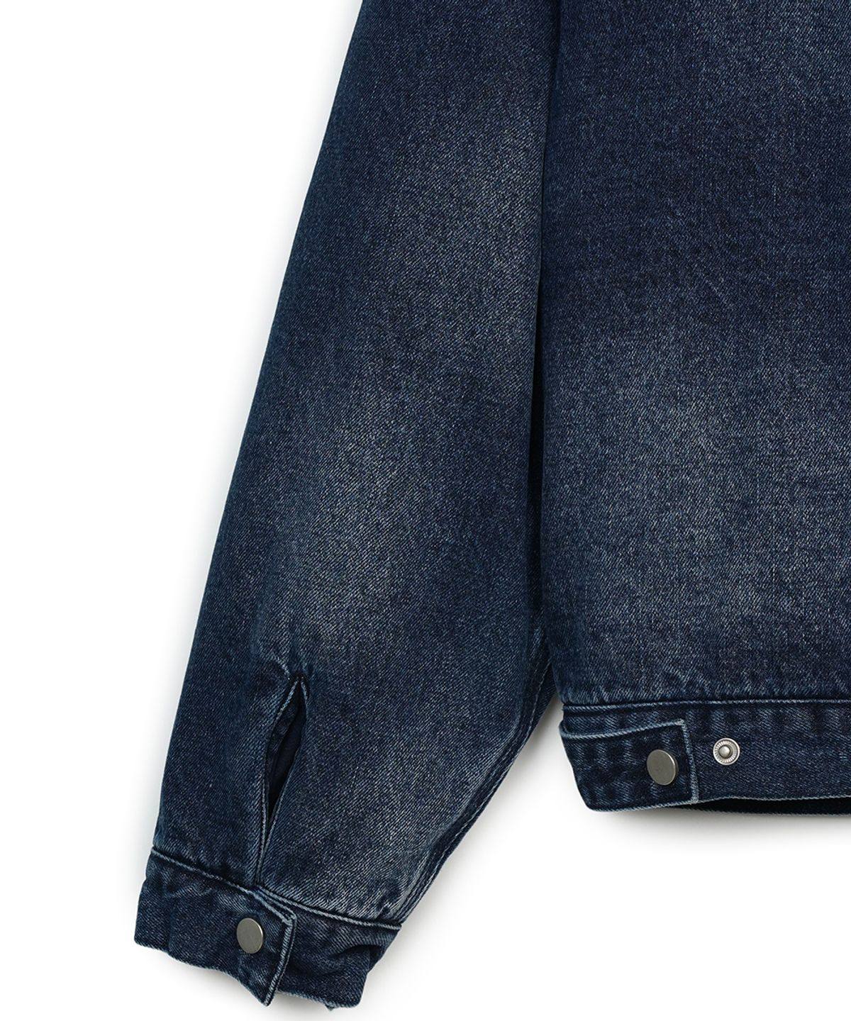 에프디알(FDR) Heavy Denim Work Hood Quilting Jacket Blue