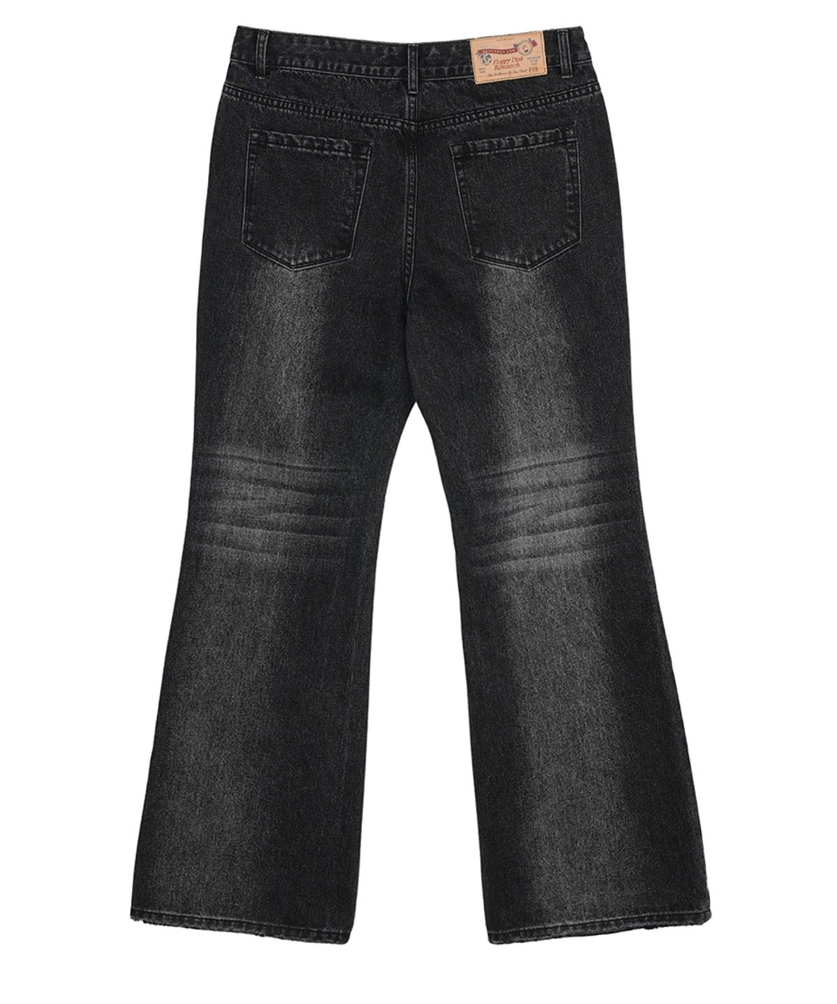 에프디알(FDR) Mans Vintage Flare Fit Denim Jeans Black
