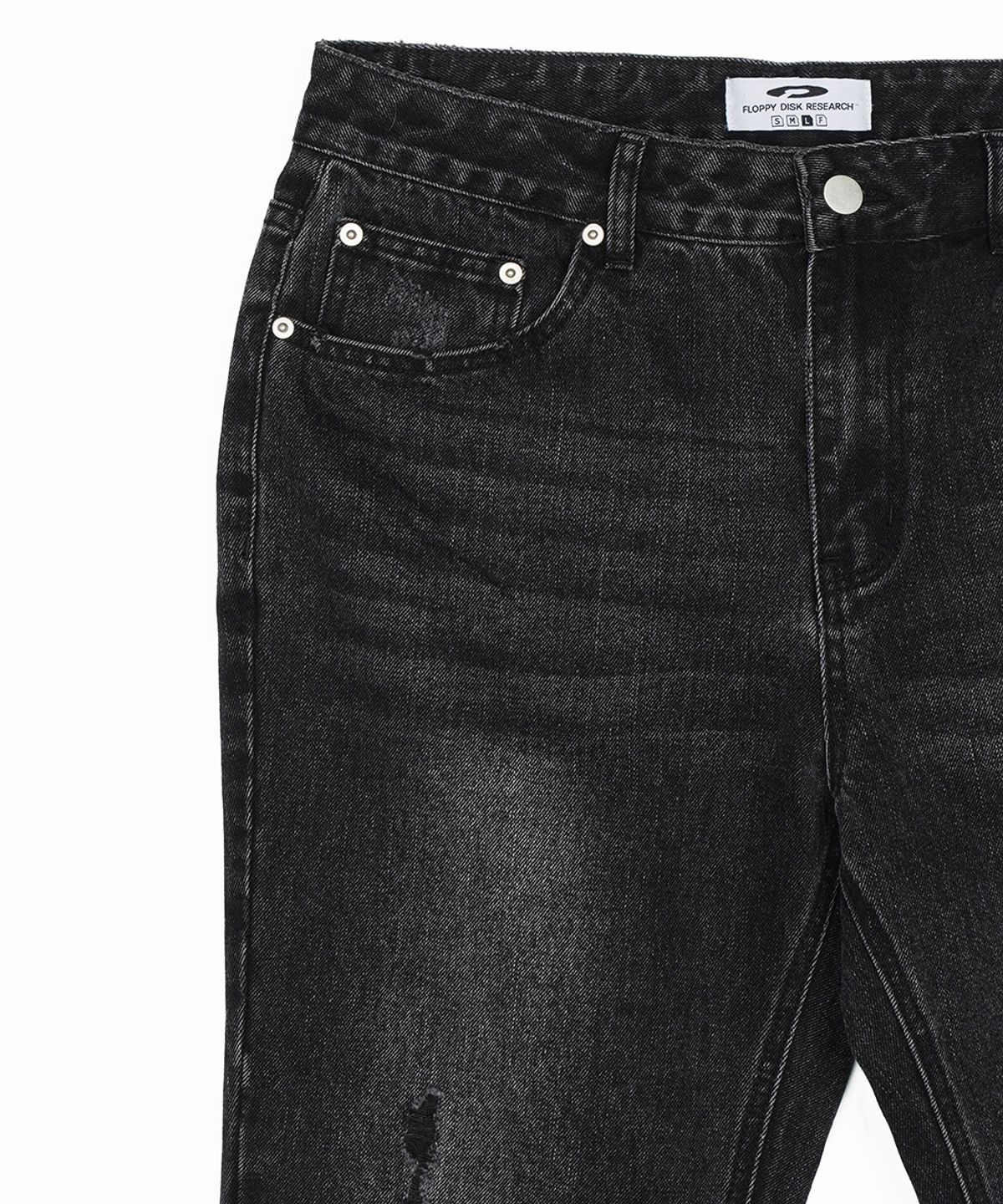 에프디알(FDR) Mans Vintage Flare Fit Denim Jeans Black