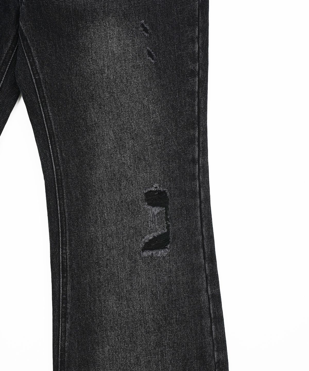 에프디알(FDR) Mans Vintage Flare Fit Denim Jeans Black