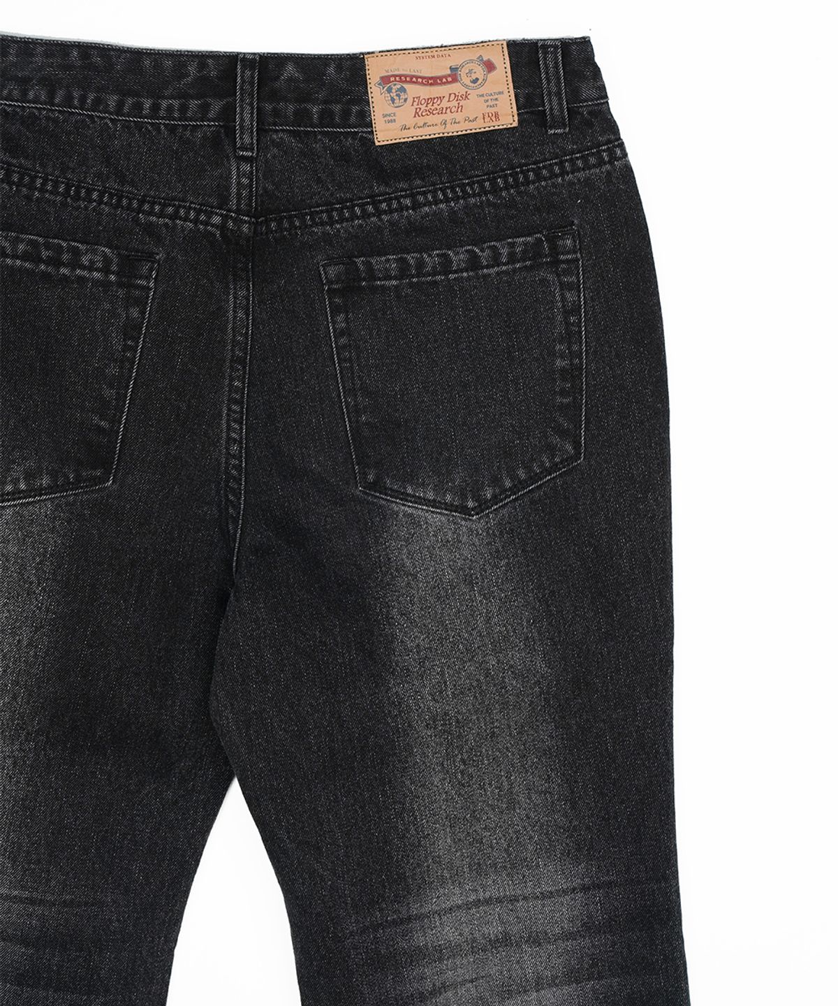 에프디알(FDR) Mans Vintage Flare Fit Denim Jeans Black