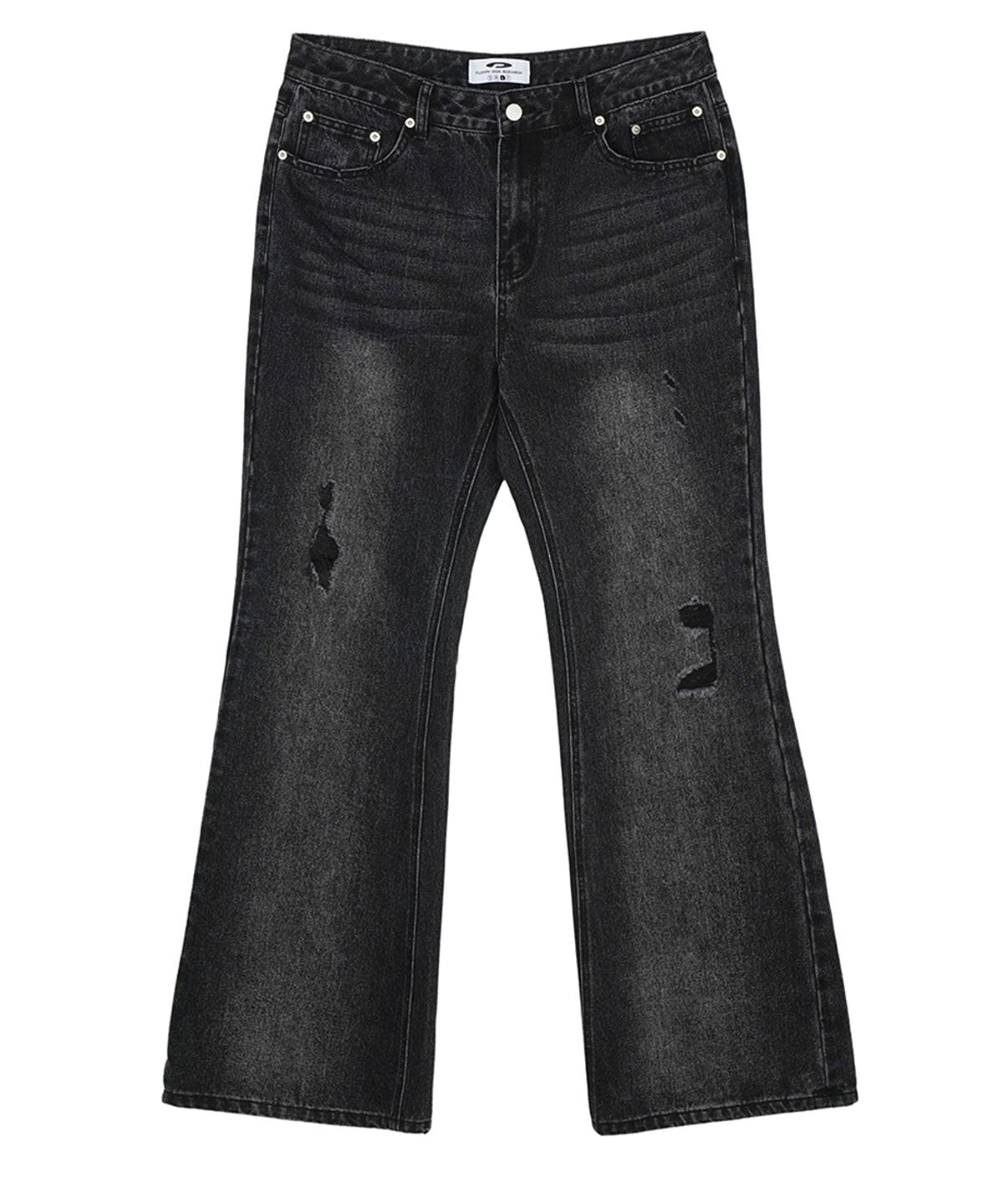 에프디알(FDR) Mans Vintage Flare Fit Denim Jeans Black