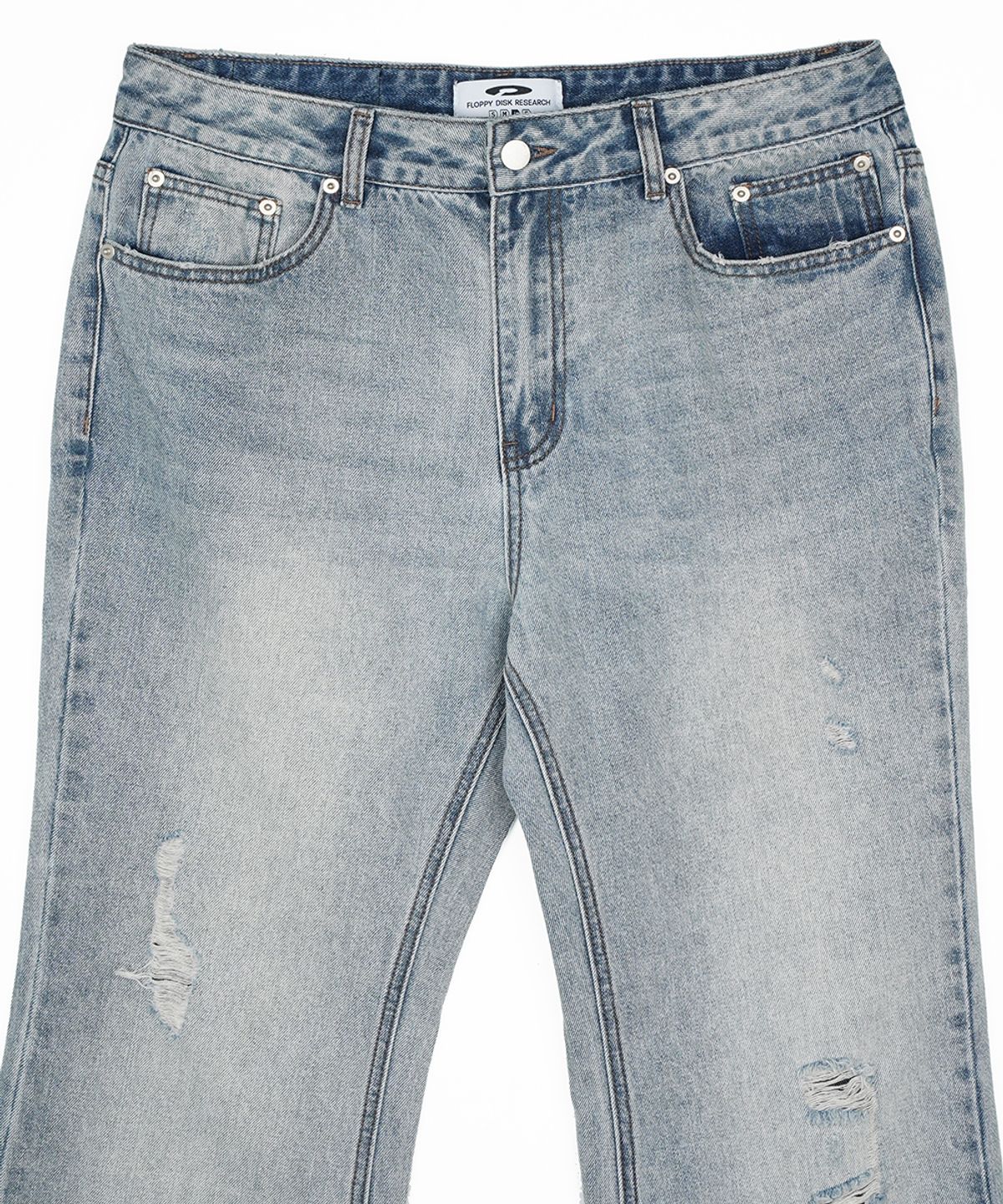 에프디알(FDR) Mans Vintage Flare Fit Denim Jeans Blue