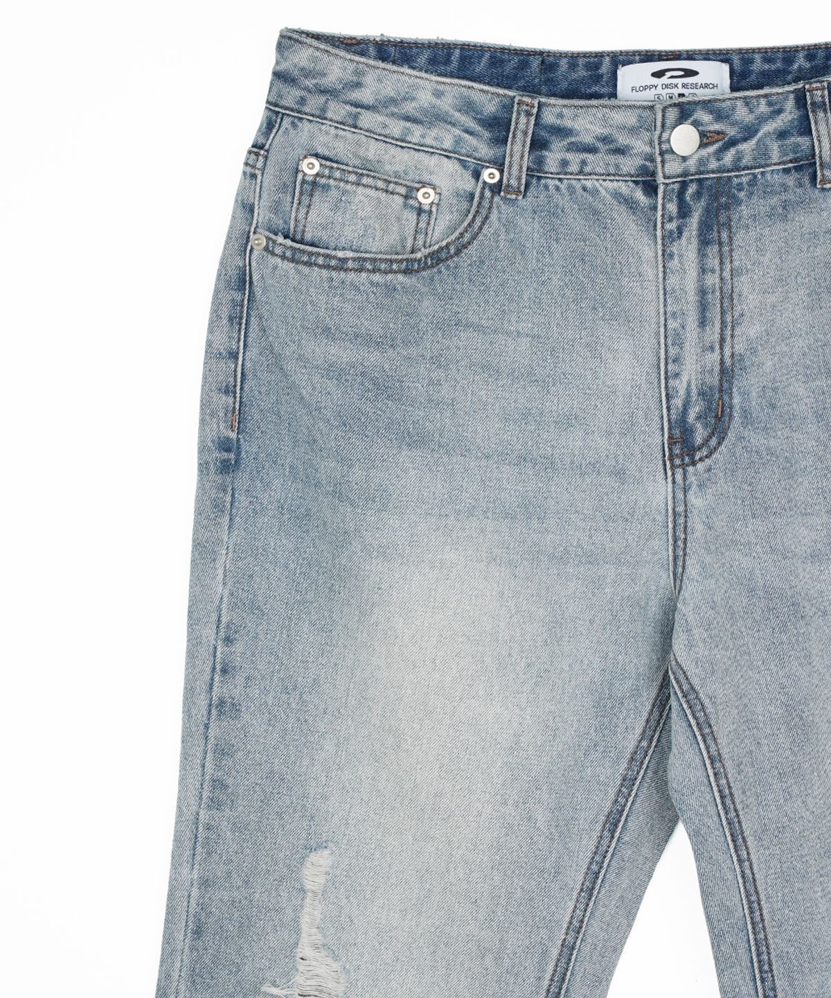 에프디알(FDR) Mans Vintage Flare Fit Denim Jeans Blue