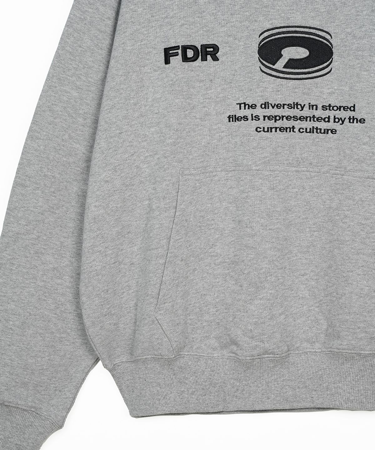에프디알(FDR) Downtown Logo Embo Hoodie M.Gray