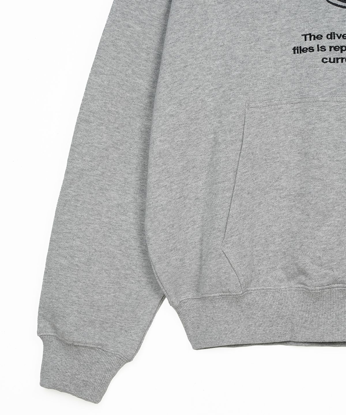 에프디알(FDR) Downtown Logo Embo Hoodie M.Gray