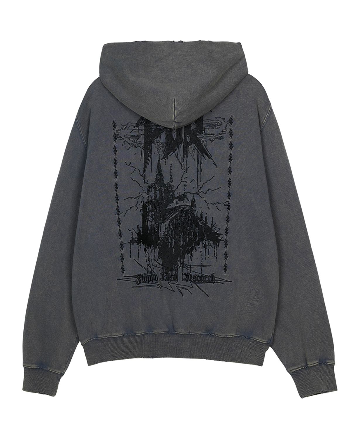 에프디알(FDR) Thunder Stock All Embo Hoodie Slate Gray