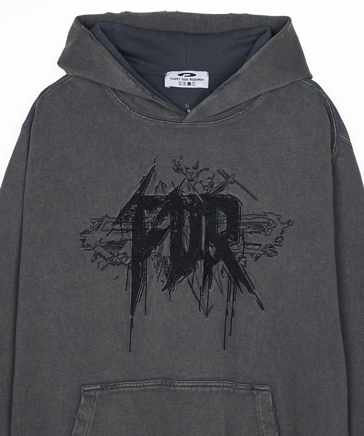 에프디알(FDR) Thunder Stock All Embo Hoodie Slate Gray