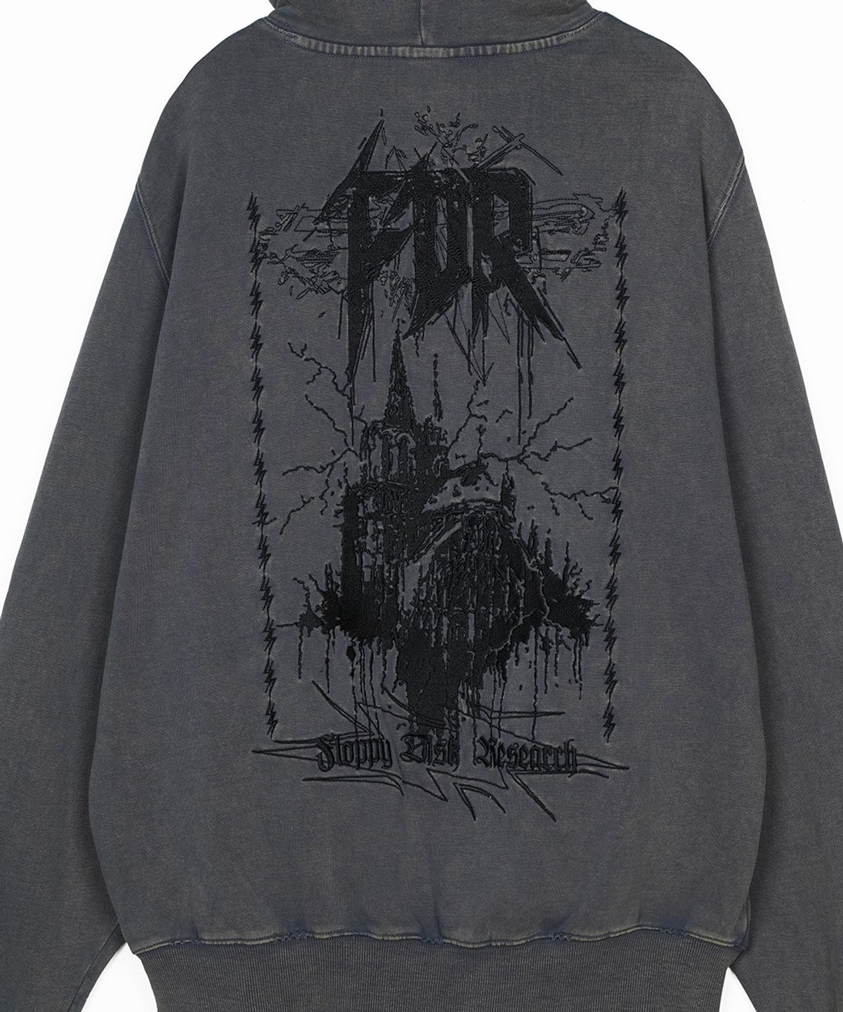 에프디알(FDR) Thunder Stock All Embo Hoodie Slate Gray