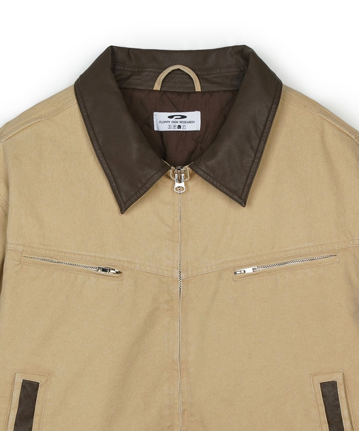 에프디알(FDR) Vintage Wash Trucker Quilting Jacket Beige