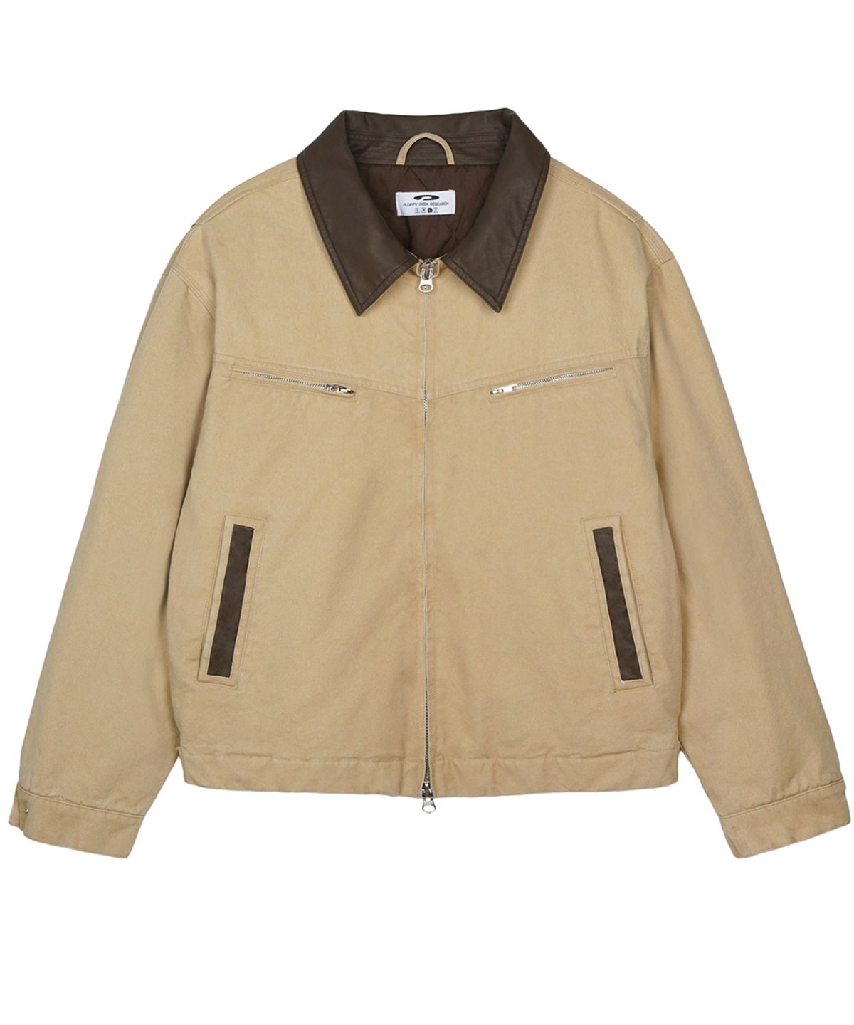 에프디알(FDR) Vintage Wash Trucker Quilting Jacket Beige