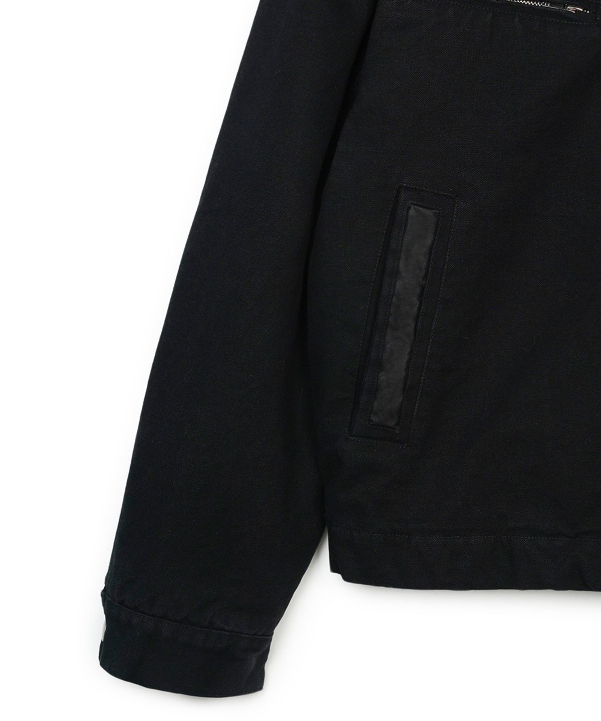 에프디알(FDR) Vintage Wash Trucker Quilting Jacket Black