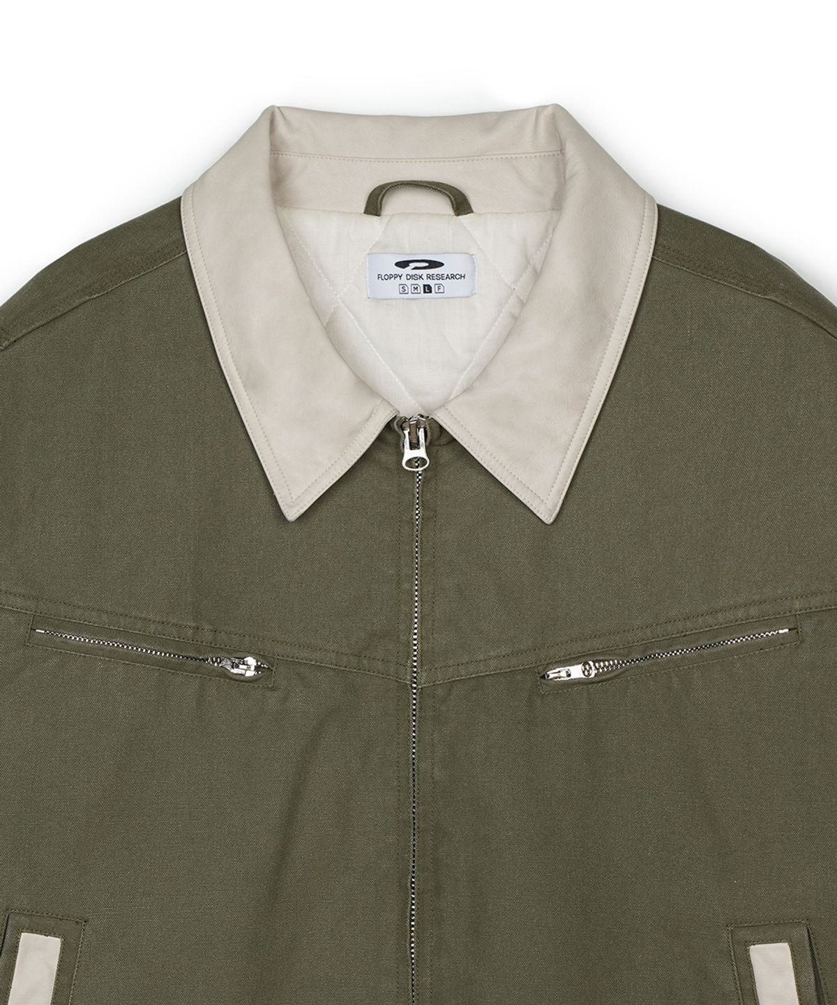 에프디알(FDR) Vintage Wash Trucker Quilting Jacket Khaki