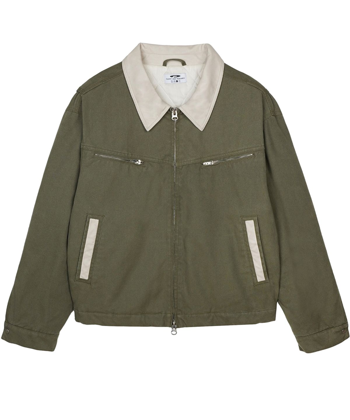 에프디알(FDR) Vintage Wash Trucker Quilting Jacket Khaki
