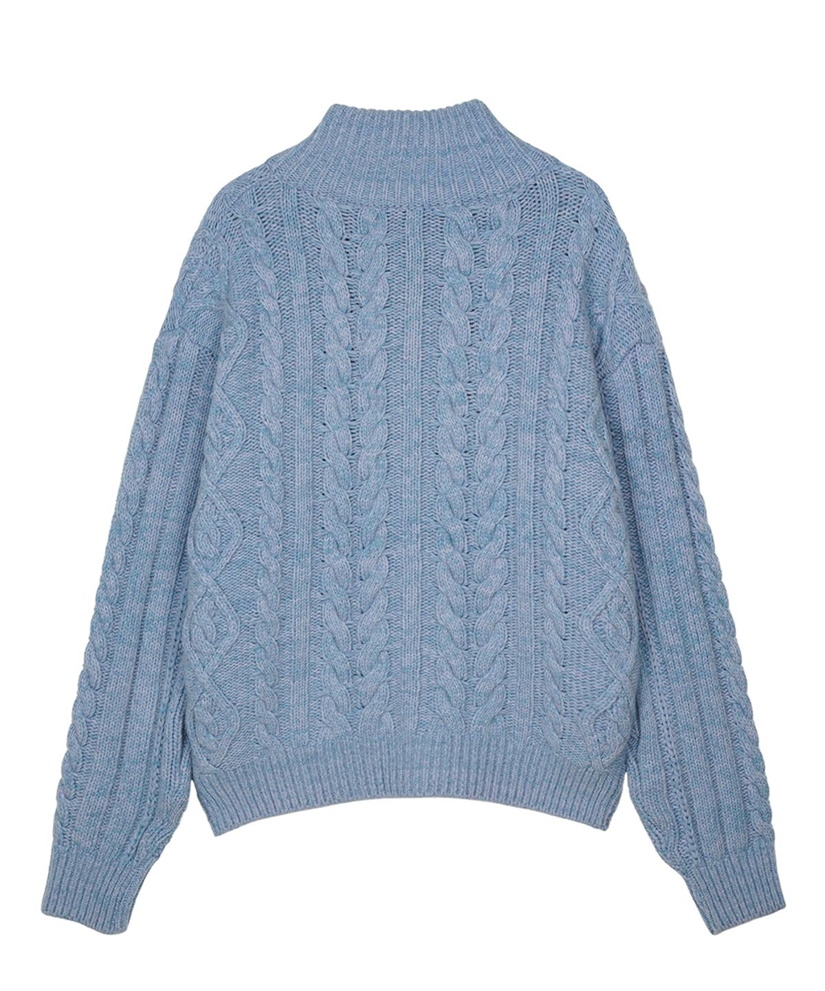에프디알(FDR) Heavy Cable Zip-Up Knit Cardigan Purple