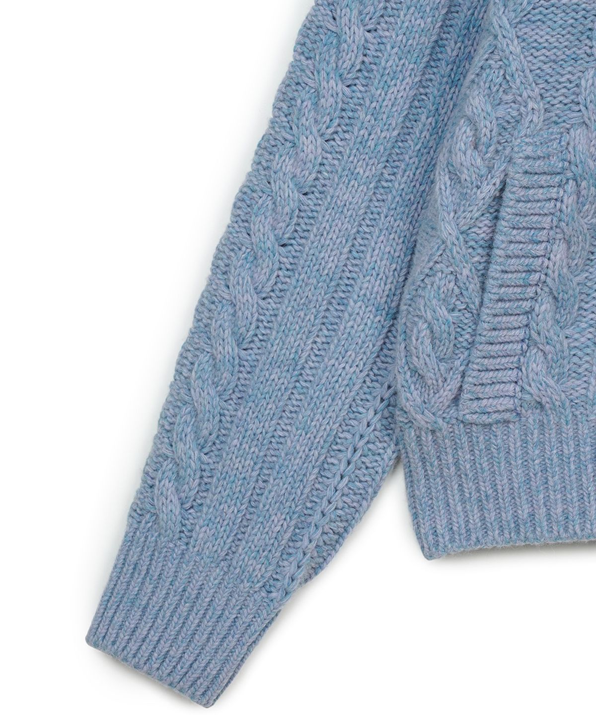 에프디알(FDR) Heavy Cable Zip-Up Knit Cardigan Purple