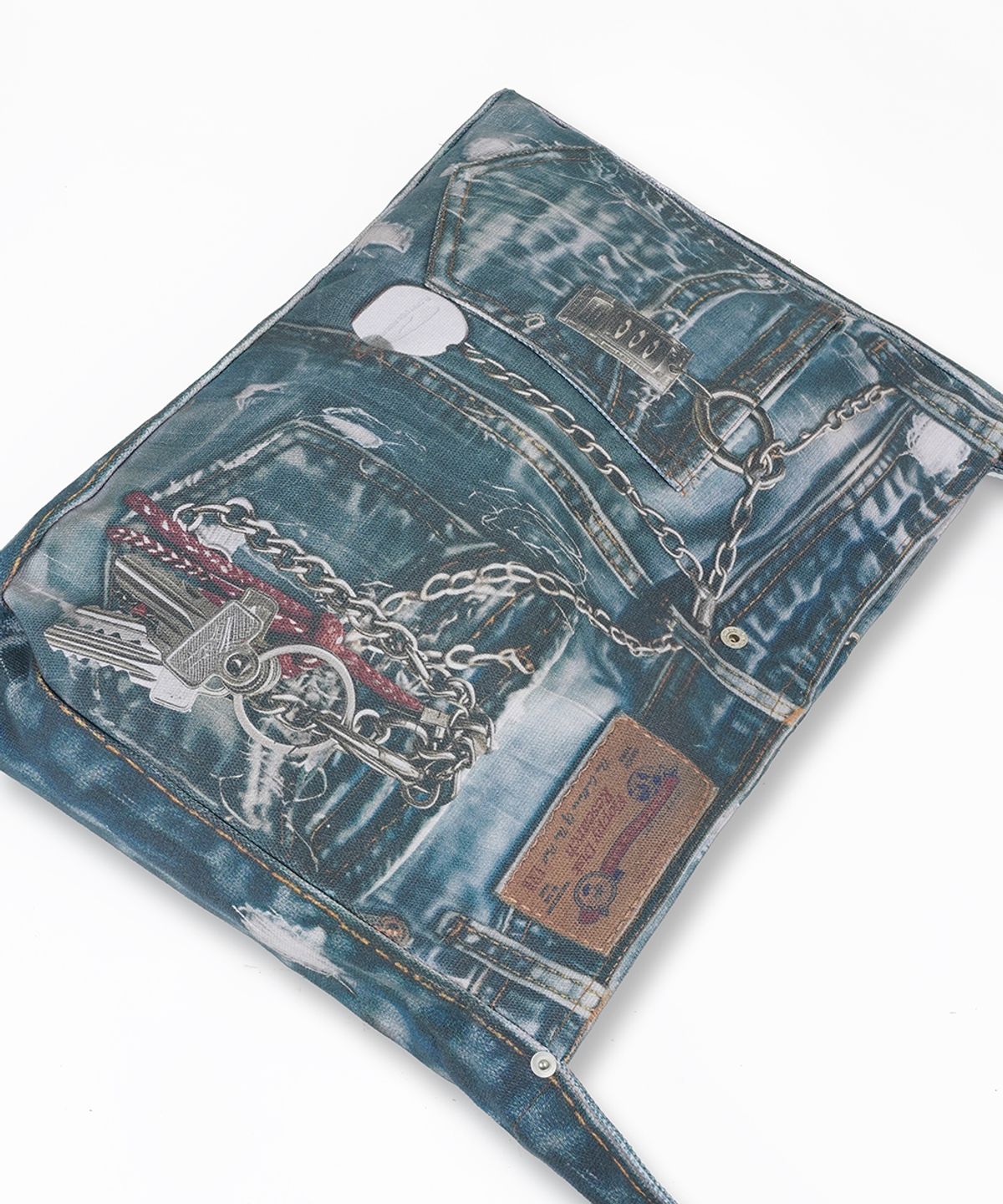 에프디알(FDR) Denim Digtial Printing ECO BAG Blue