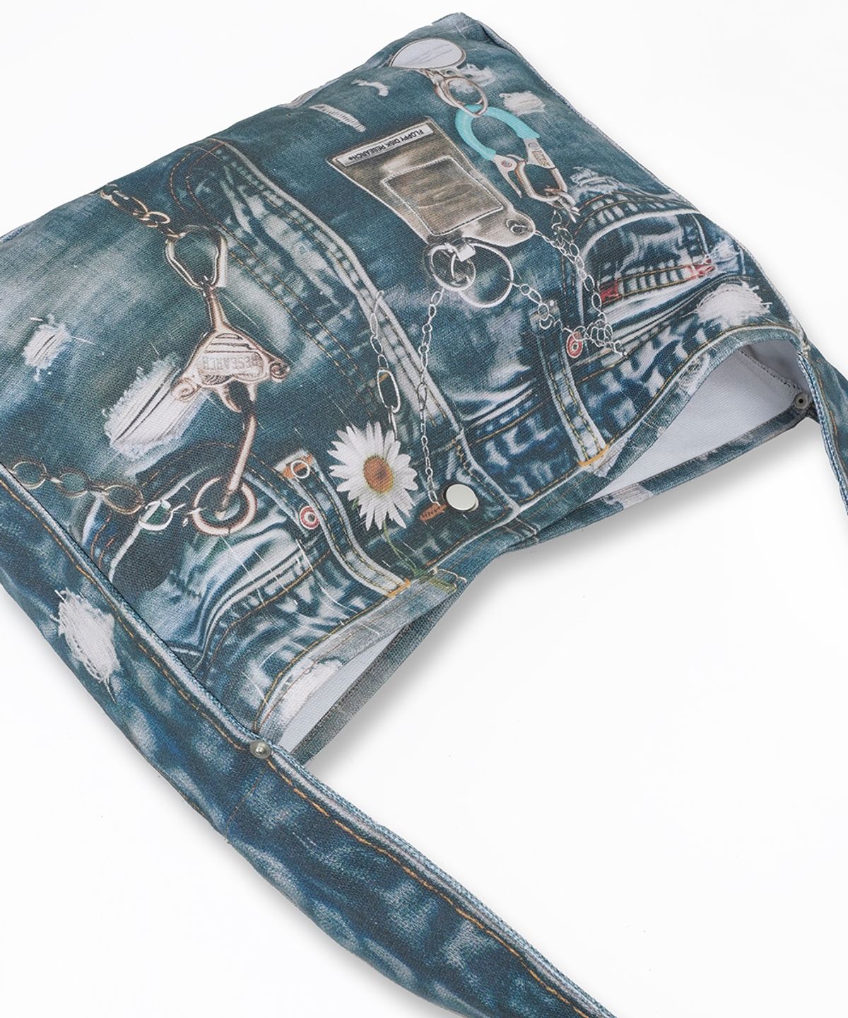 에프디알(FDR) Denim Digtial Printing ECO BAG Blue