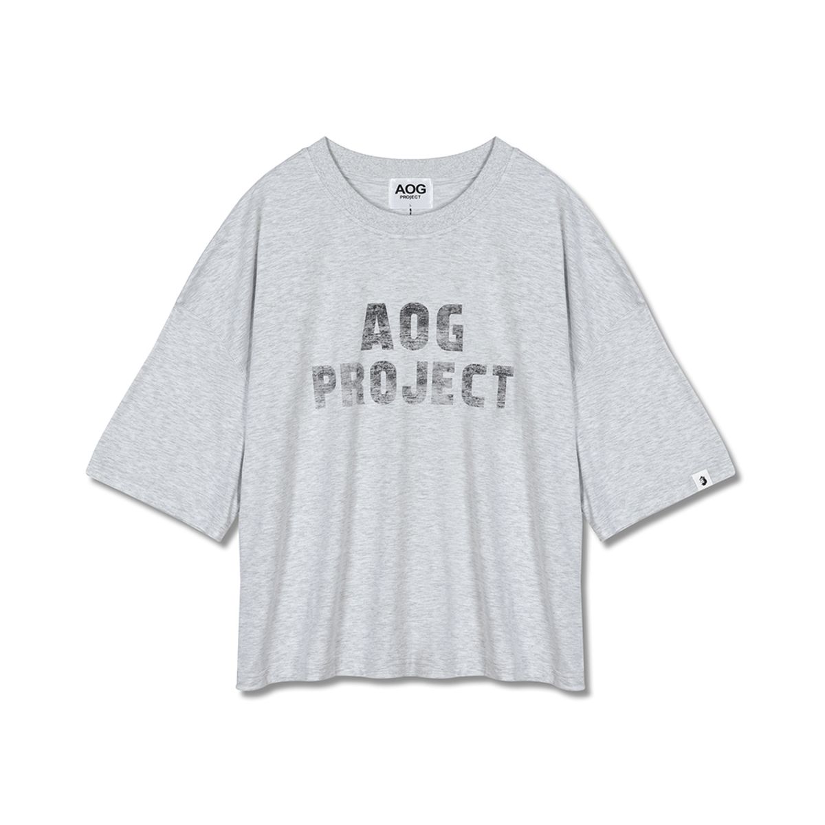 에이오지프로젝트(AOG PROJECT) 빈티지 프린트 오버사이즈 티셔츠 (그레이)