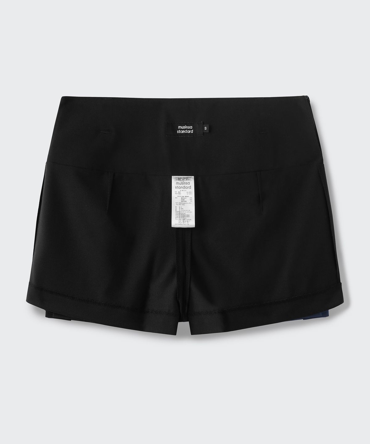 무신사 스탠다드 우먼(MUSINSA STANDARD WOMAN) 우먼즈 로 라이즈 플리츠 미니 스코츠 [블랙]