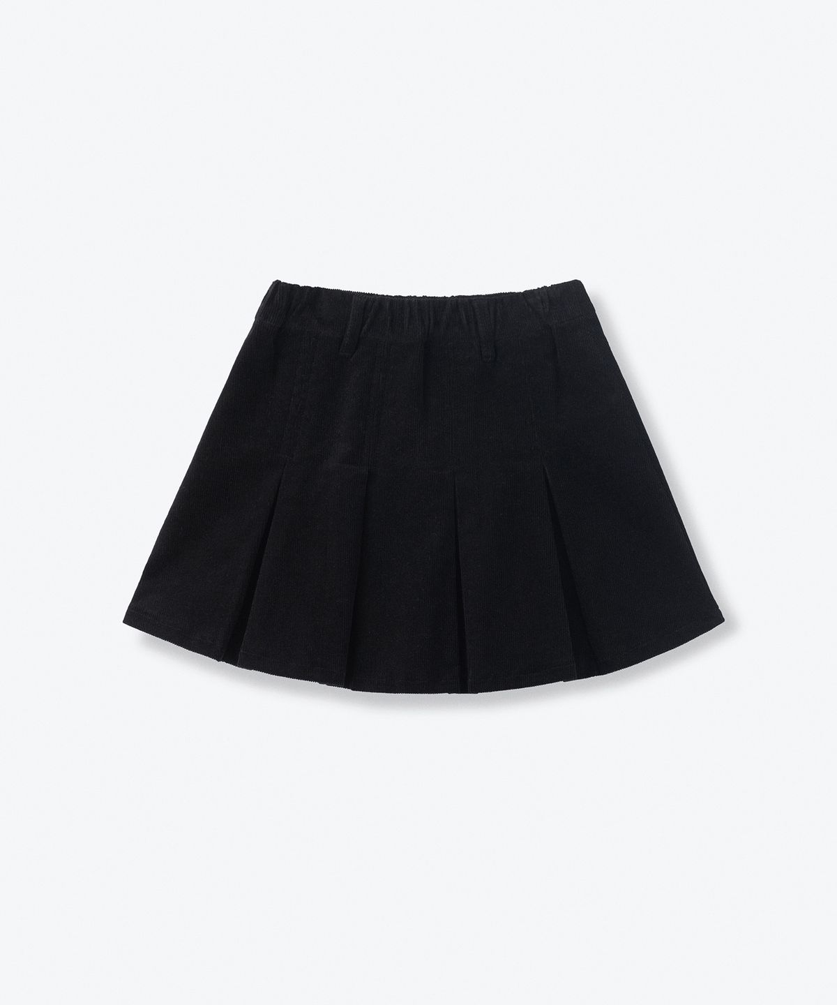 무신사 스탠다드 키즈(MUSINSA STANDARD KIDS) 코듀로이 밴딩 플리츠 스커트 [블랙]