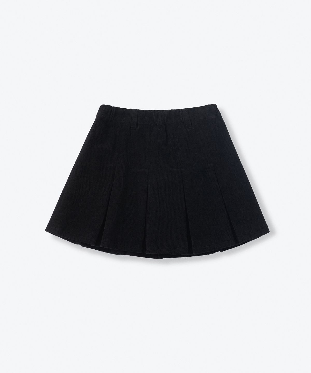 무신사 스탠다드 키즈(MUSINSA STANDARD KIDS) 코듀로이 밴딩 플리츠 스커트 [블랙]