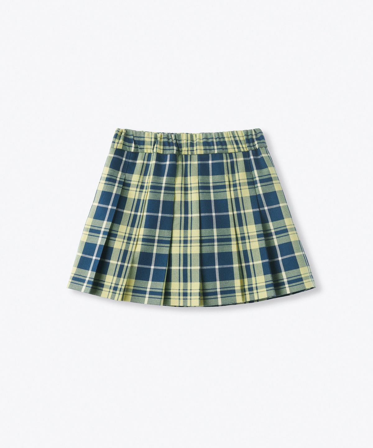 무신사 스탠다드 키즈(MUSINSA STANDARD KIDS) 체크 밴딩 플리츠 스커트  [페일 그린]