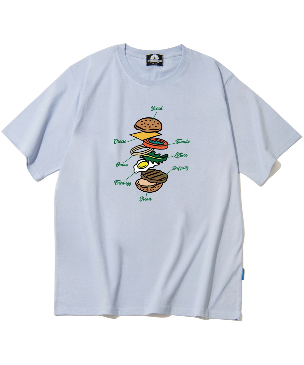 트립션(TRIPSHION) Hamburger Recipe 그래픽 티셔츠 - 8 컬러