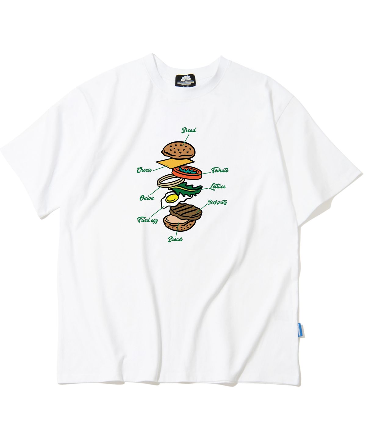 트립션(TRIPSHION) Hamburger Recipe 그래픽 티셔츠 - 8 컬러
