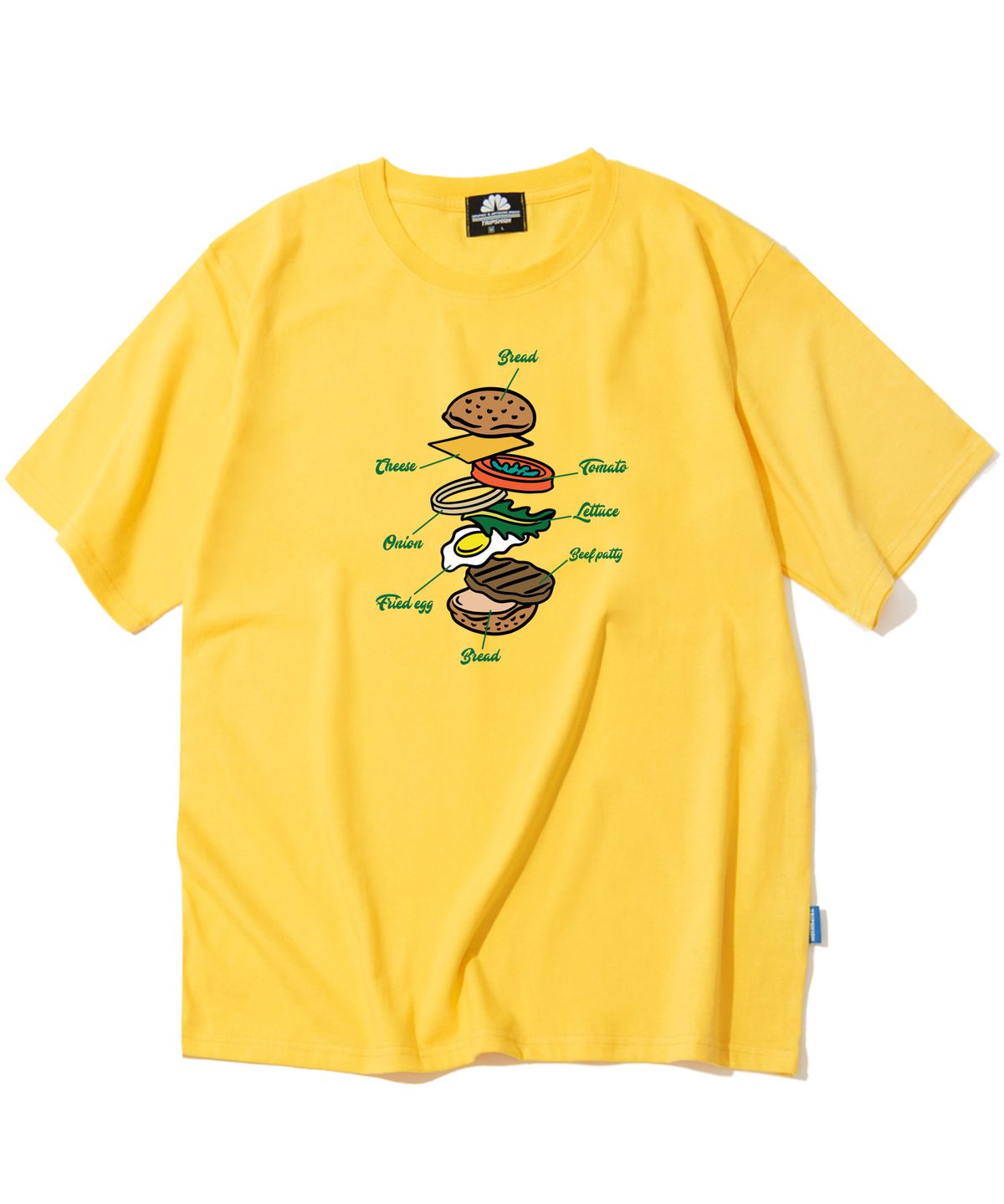 트립션(TRIPSHION) Hamburger Recipe 그래픽 티셔츠 - 8 컬러