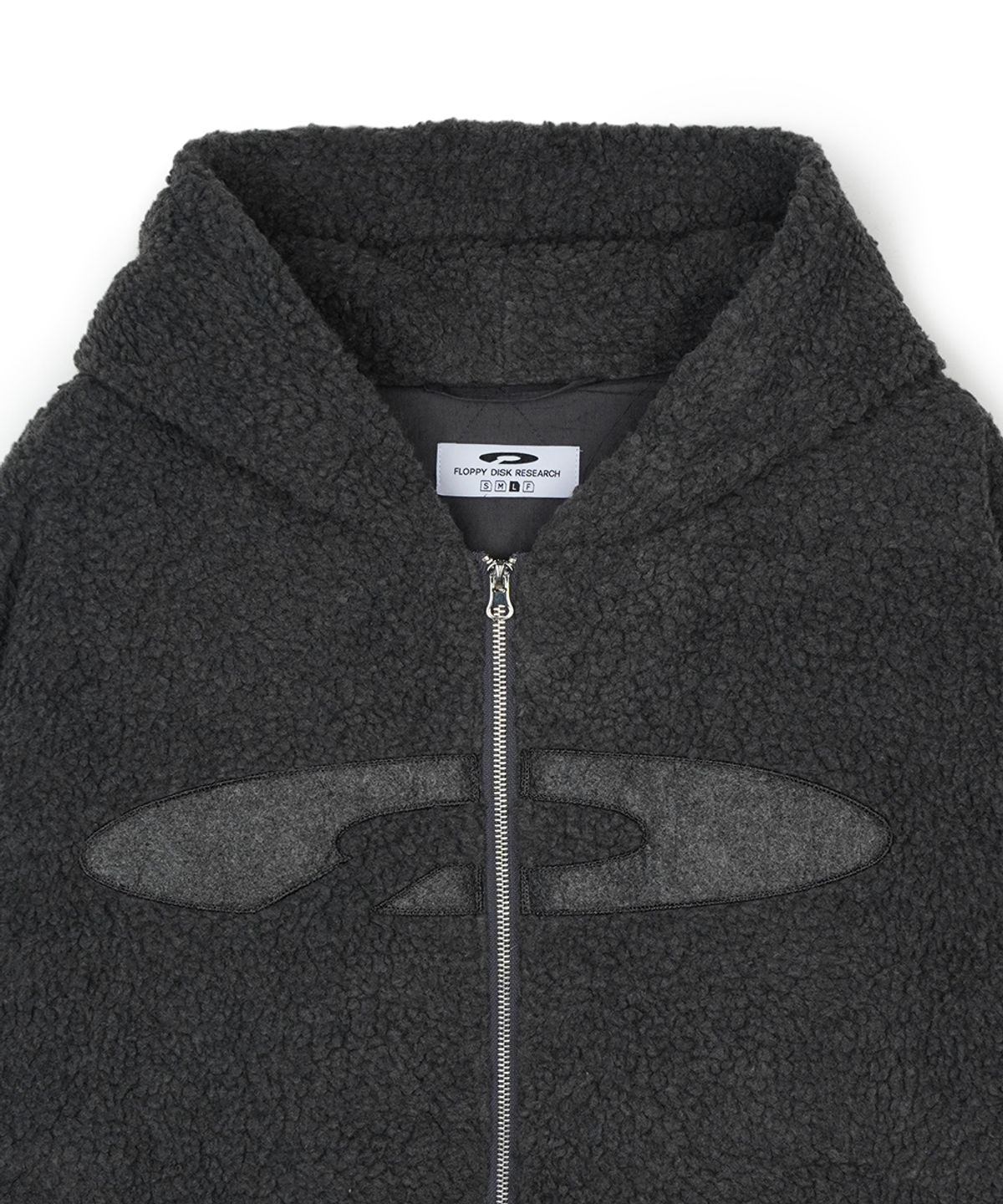 에프디알(FDR) Boa Over Hood Embo Quilting Jacket Charcoal