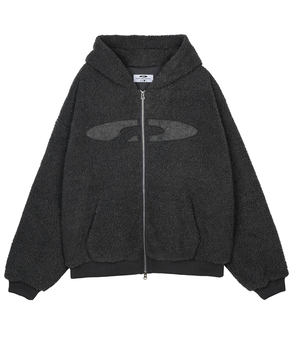 에프디알(FDR) Boa Over Hood Embo Quilting Jacket Charcoal