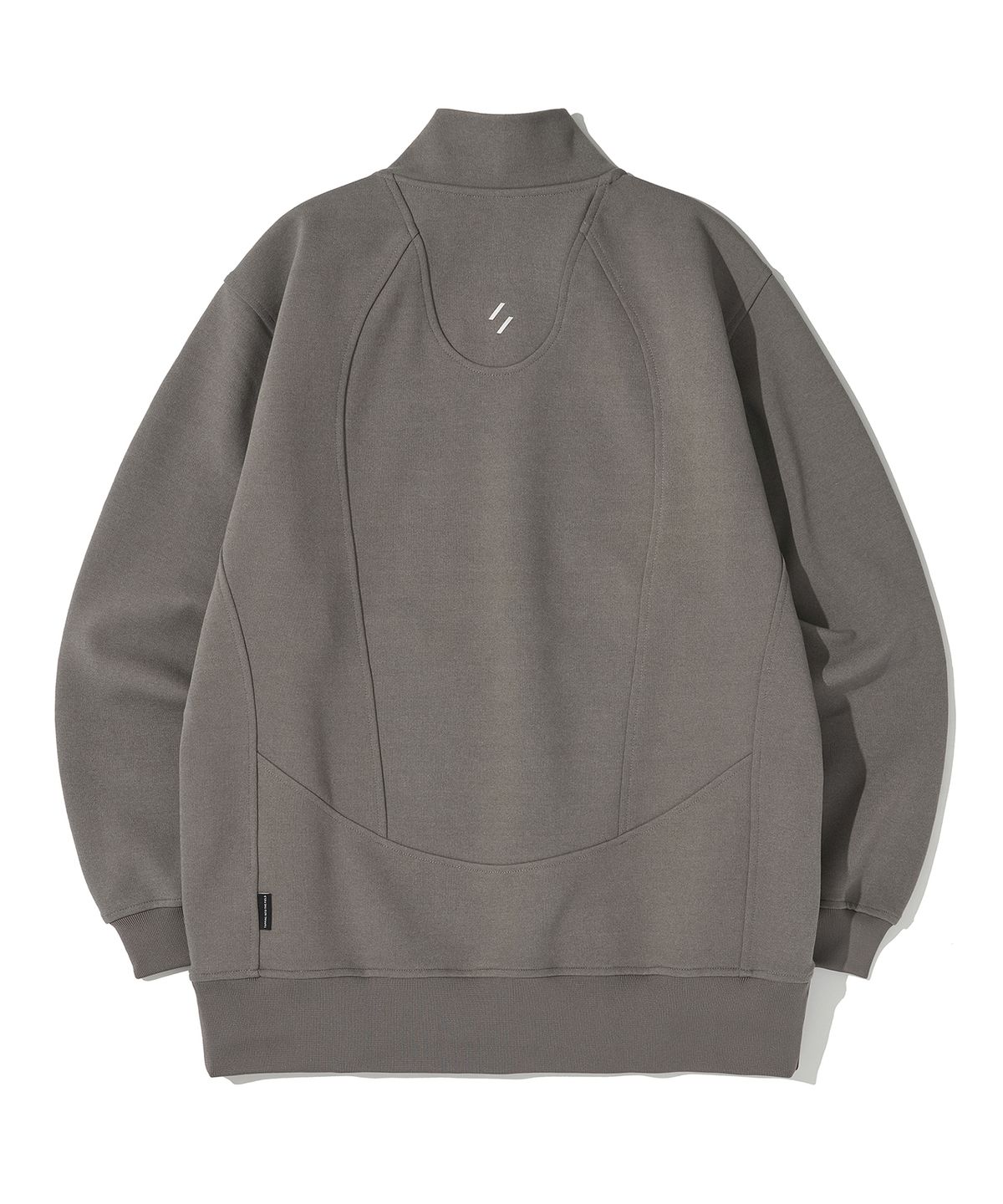 웰터 익스페리먼트(WELTER EXPERIMENT) DOUBLE HALF ZIP SWEATSHIRT_GRAY_WOL091