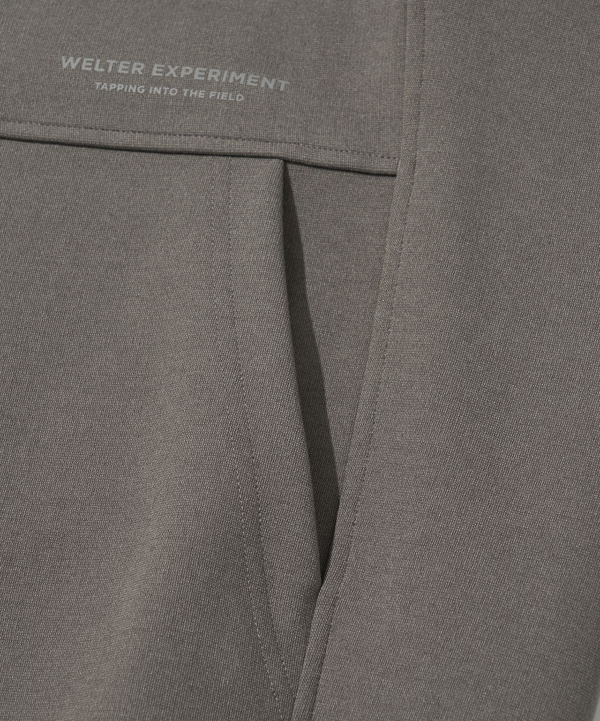 웰터 익스페리먼트(WELTER EXPERIMENT) DOUBLE HALF ZIP SWEATSHIRT_GRAY_WOL091