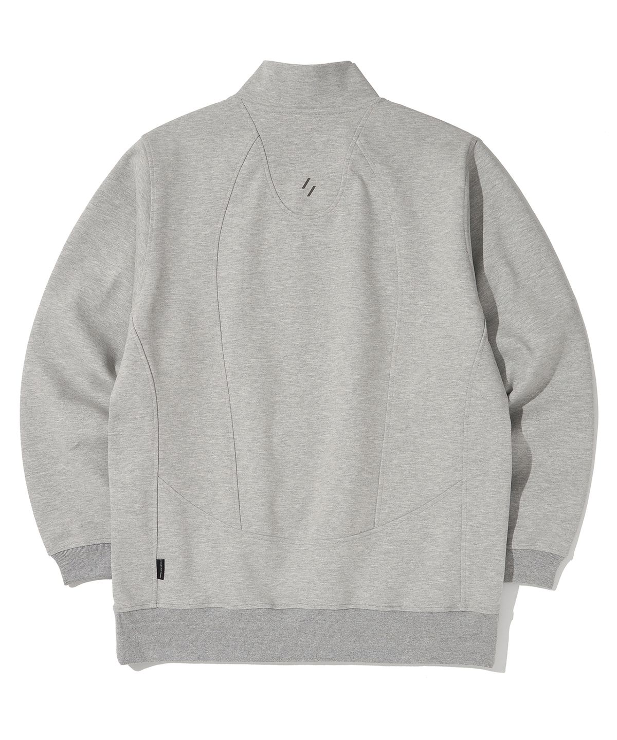 웰터 익스페리먼트(WELTER EXPERIMENT) DOUBLE HALF ZIP SWEATSHIRT_MELANGE_WOL092