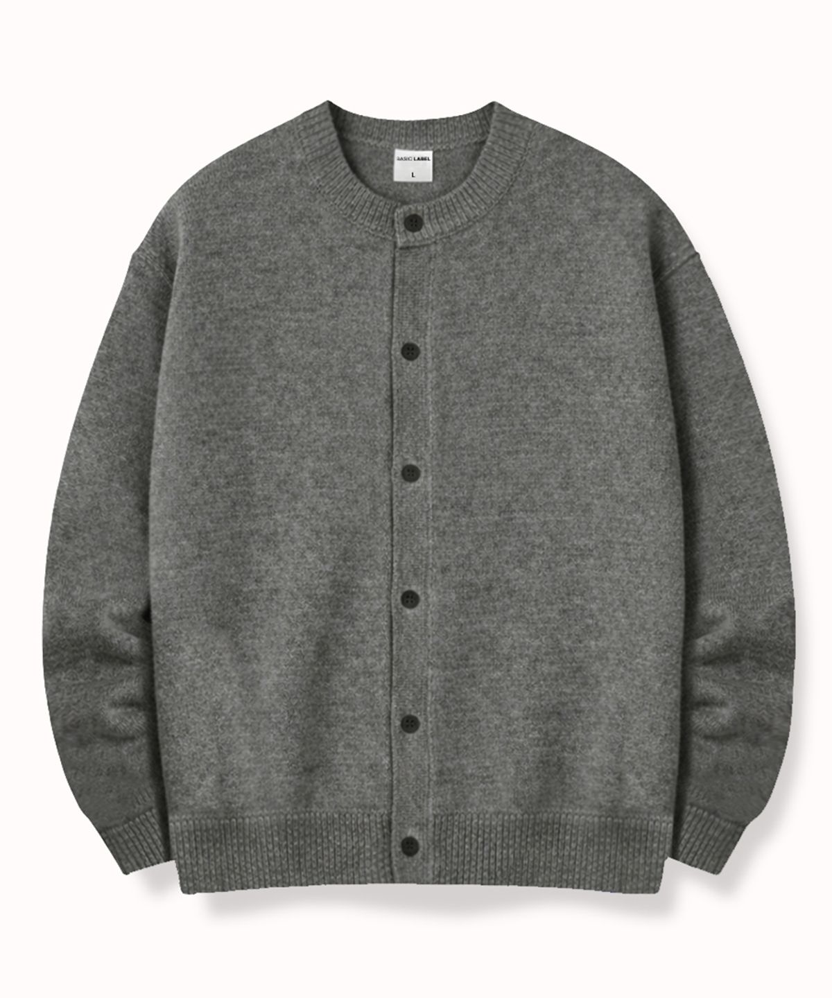 베이직라벨(BASIC LABEL) Kath round neck button knit cardigan 4 Color [BLBG_5011]