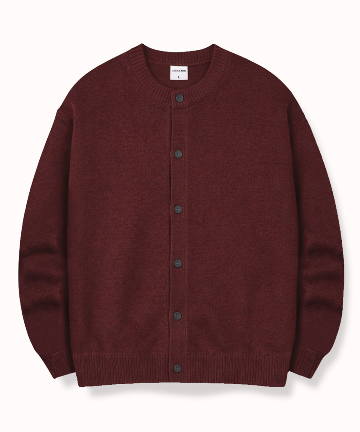 베이직라벨(BASIC LABEL) Kath round neck button knit cardigan 4 Color [BLBG_5011]