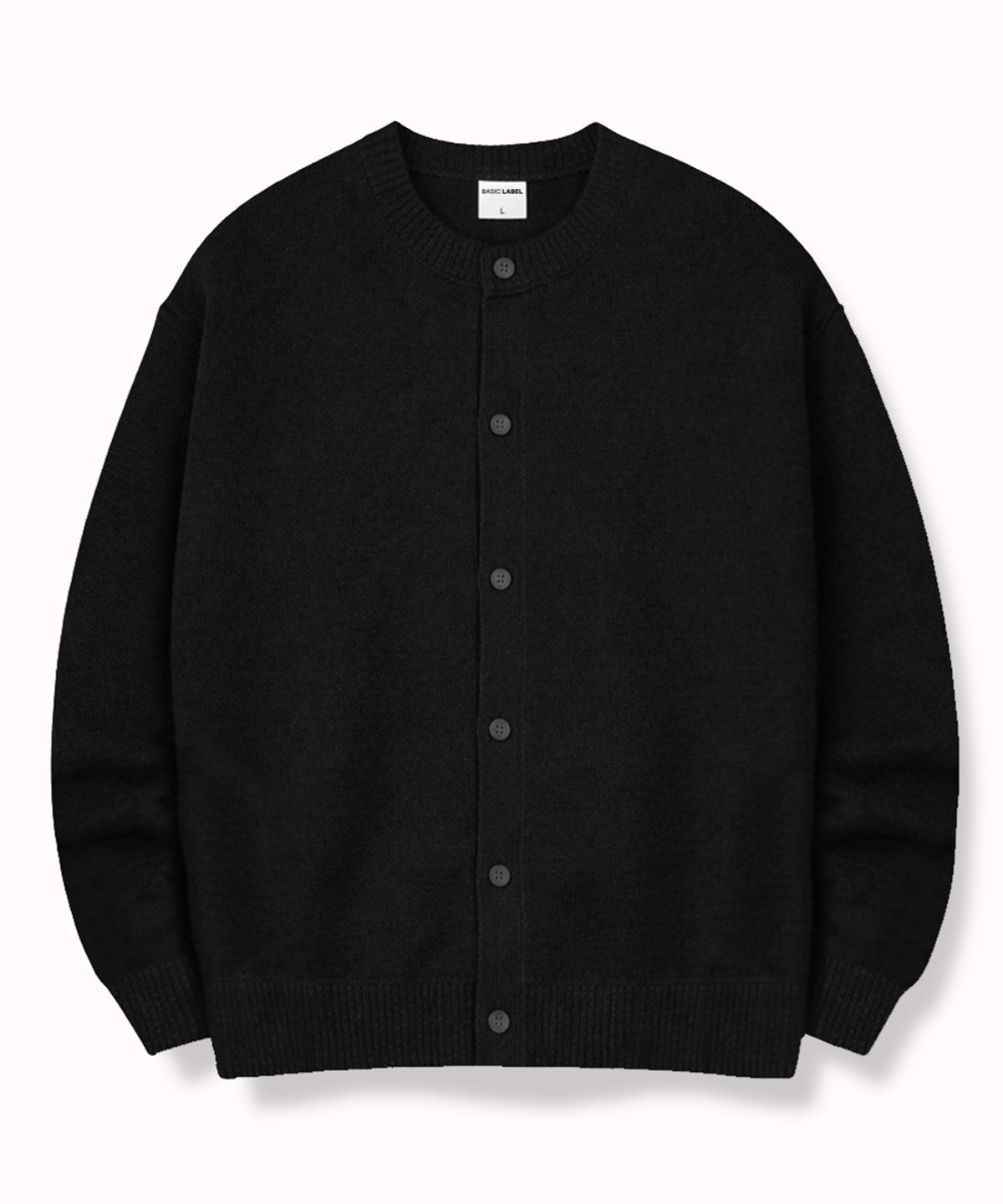 베이직라벨(BASIC LABEL) Kath round neck button knit cardigan 4 Color [BLBG_5011]