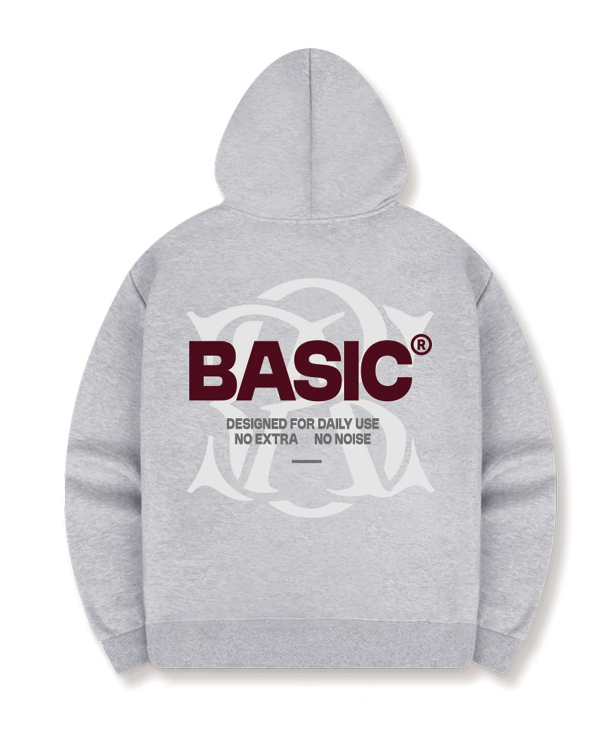 베이직라벨(BASIC LABEL) Base Mark 2-Way Oversized Hoodie Zip-Up 3 Color [BLBH_2004]