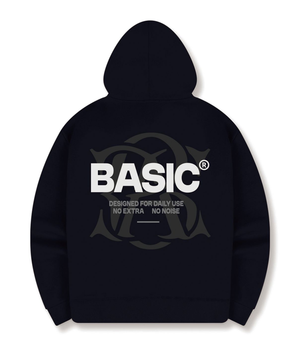 베이직라벨(BASIC LABEL) Base Mark 2-Way Oversized Hoodie Zip-Up 3 Color [BLBH_2004]