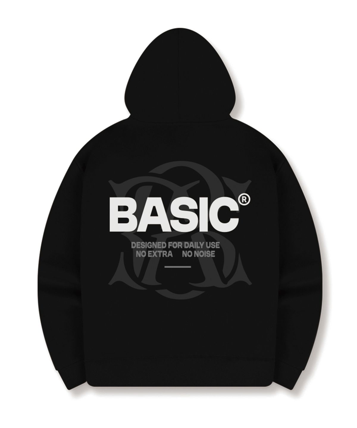 베이직라벨(BASIC LABEL) Base Mark 2-Way Oversized Hoodie Zip-Up 3 Color [BLBH_2004]