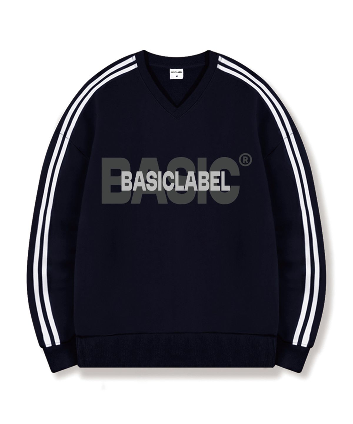 베이직라벨(BASIC LABEL) Base Fit Oversized Track V-Neck Sweatshirt 5 Color [BLBV_1002]