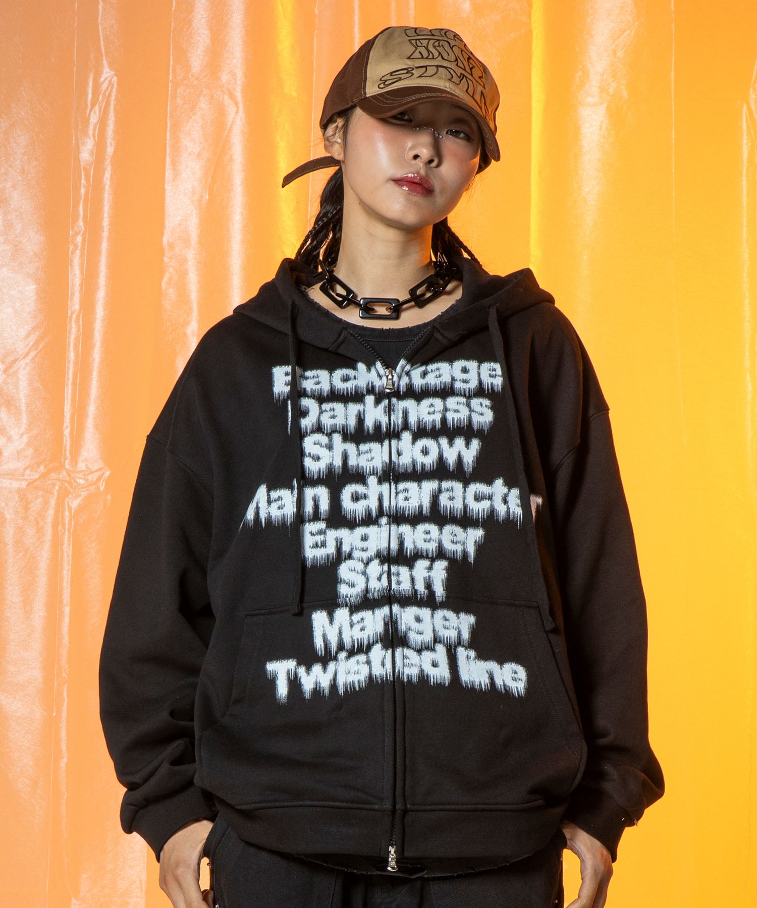 アウターその他 XTONZ XTT098 Spread cotton hooded zip-up BLACK XTT098BK MUSINSA公式 | XTONZ XTT098 Spread Cotton Hooded Zip-Up (BLACK)