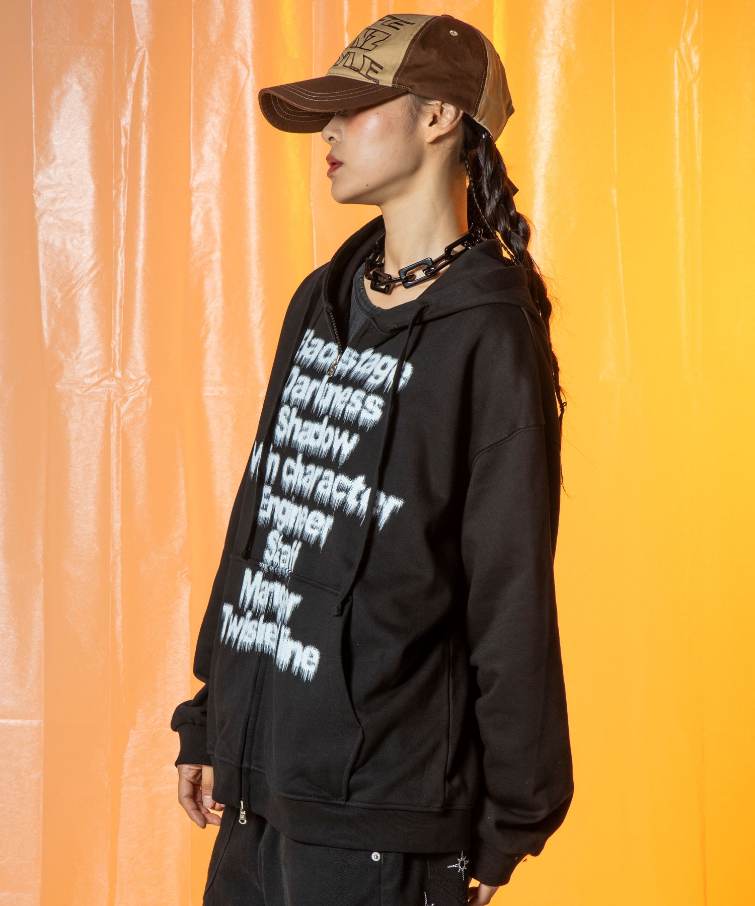 アウターその他 XTONZ XTT098 Spread cotton hooded zip-up BLACK XTT098BK MUSINSA公式 | XTONZ XTT098 Spread Cotton Hooded Zip-Up (BLACK)