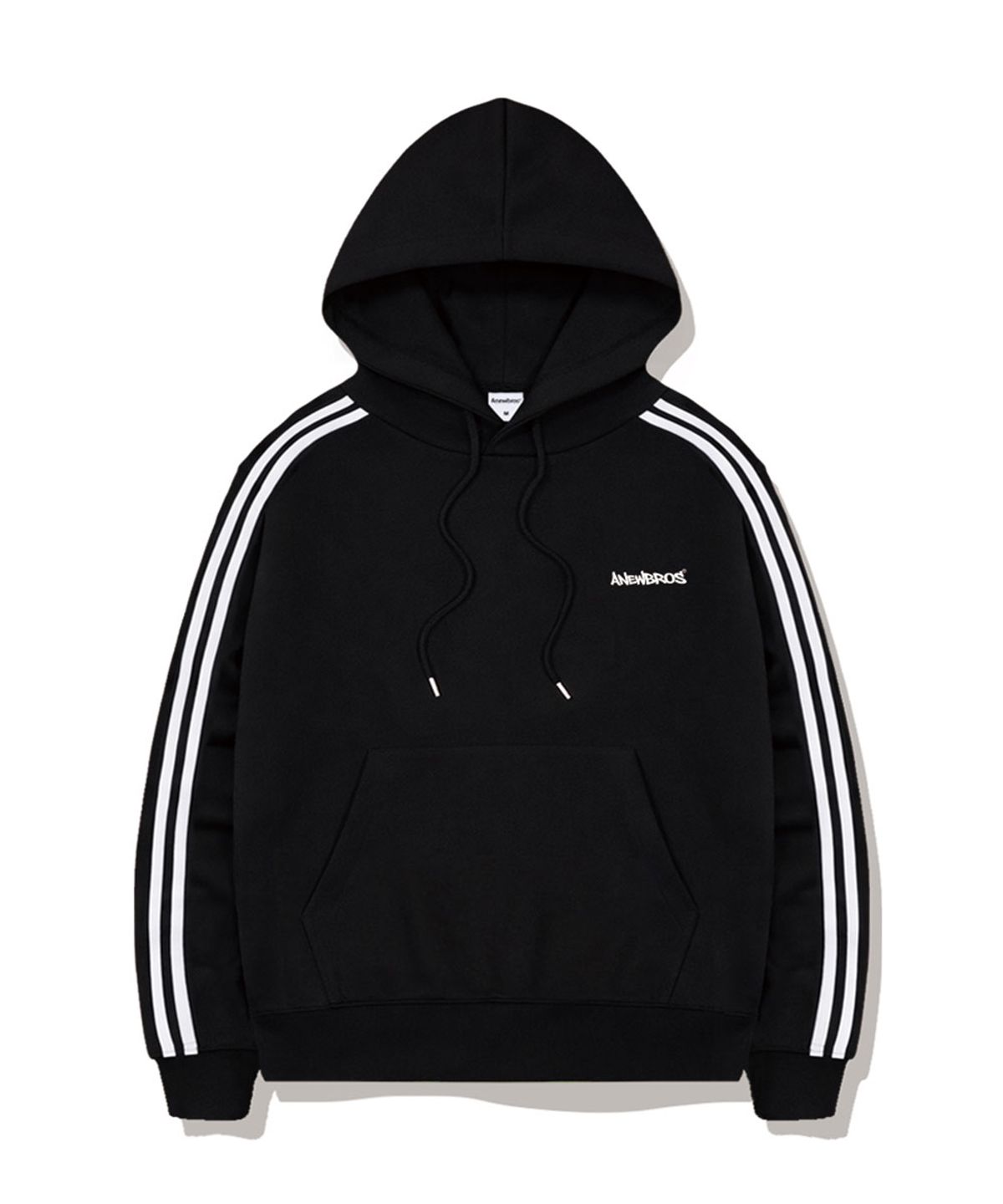 어뉴브로스(ANEWBROS) 어뉴컴팩트로고 트랙 오버핏 후드티셔츠 4 Color [ANBI_8002]