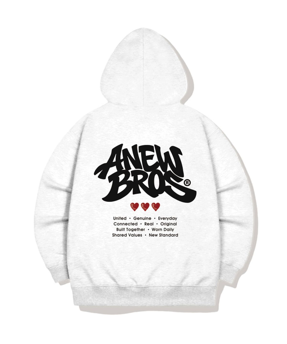 어뉴브로스(ANEWBROS) 어반백그래픽 2WAY 오버핏 후드집업 3 Color [ANBH_9004]