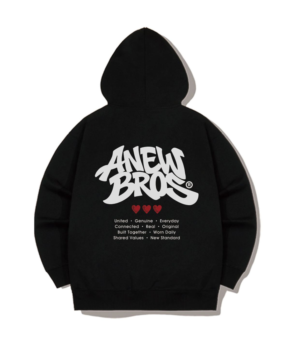 어뉴브로스(ANEWBROS) 어반백그래픽 2WAY 오버핏 후드집업 3 Color [ANBH_9004]