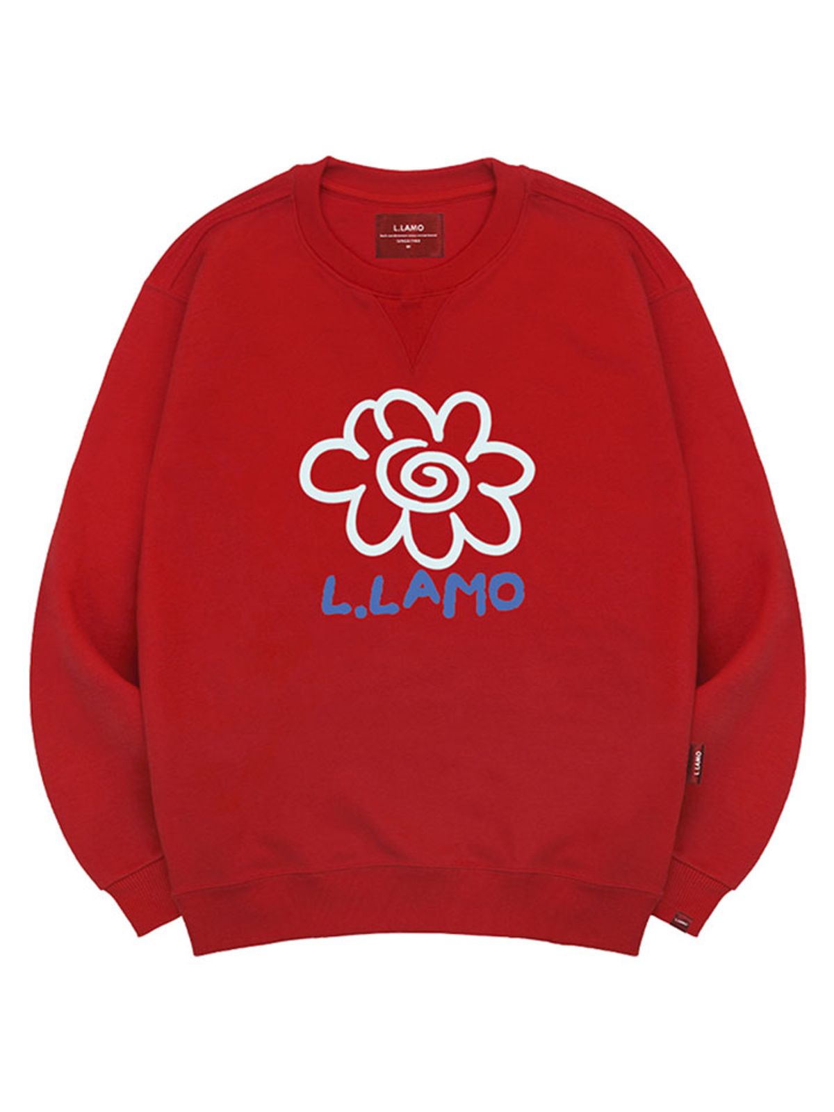 엘라모(LLAMO) 롤링플라워 맨투맨 남녀공용 빅사이즈 S~4XL
